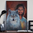 Wolf And Jesus Poster Christian Wall Art Jesus Christ Poster Easter Gift 2021 - Pfyshop.com