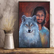 Wolf And Jesus Poster Christian Wall Art Jesus Christ Poster Easter Gift 2021 - Pfyshop.com