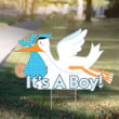 It's A Boy Yard Sign Stork Yard Sign Baby Announcement Sign