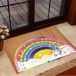 Protractor Doormat Cute Unicorn Rainbow Protractor Door Mat Floor Decorative