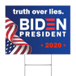 Truth Over Lies Biden President Yard Sign Biden Fly Campaign Biden Kamala Sign Decor For Sale