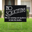 No Soliciting Yard Sign Out Of Places To Hides The Body Sign Humor Warning Front Door Decor