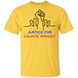 Justice For Daunte Wright Shirt Black Lives Matter Fist T-Shirt BLM No Justice No Peace Shirt