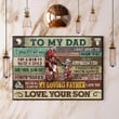 Son To My Dad Vintage Poster Wall Decoration Motorcycle Father's Day Gift To Dad From Son