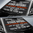 Thin Orange Line Before You Break Into My Car Auto Sun Shade SAR EMS Gift For Him