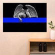 Angel Crying Police Law Enforcement Poster US Thin Blue Line Merch Home Wall Decor
