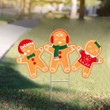 Three Gingerbreads Christmas Yard Sign For Outside Christmas Decorations Cute Nativity Sign