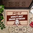 Home Of The World's Best Golden Retriever Doormat Funny Dog Doormat Golden Retriever Gifts For Her - Pfyshop.com