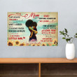 Daughter To My Mom Poster Print Afro Mother's Day Gift For Black Mom From Daughter