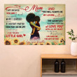 Daughter To My Mom Poster Print Afro Mother's Day Gift For Black Mom From Daughter