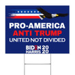 United Not Diveded Yard Sign Pro-America Anti Trump Sign Eagle Vote For Biden Harris 2020
