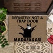 Crazy Cat Madafakas Definitely Not A Trap Doormat Funny Cat Welcome Mat Inside Outside