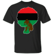 Pan African Flag Afro Girl T-Shirt Pan African Shirt For Her - Pfyshop.com