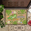 Frog Doormat Welcome To The Appletone's Pad Funny Front Door Welcome Doormat