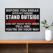 Engineer Before You Break Into My House Poster Wrench Engineer Home Decor Cool Gift For Dad
