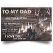 To My Dad Poster Print Son To Father Hunting Gift Father's Day 2021 Ideas
