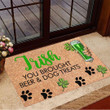 St Patrick's Day Doormat Funny Irish You Brought Beer And Dog Treats St Patty's House Decor - Pfyshop.com