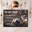 To My Dad Poster Print Son To Father Hunting Gift Father's Day 2021 Ideas