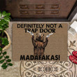 Bear Gunman Definitely Not A Trap Door Doormat Madafakas Cool Welcome Mat For Men
