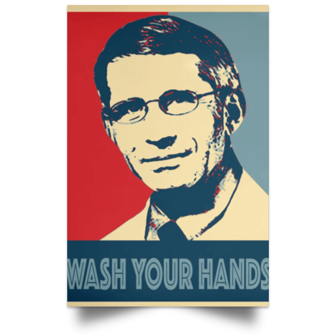 Fauci Wash Your Hand Poster Artistic Anthony Fauci Portrait Poster Christmas Wall Decoration
