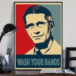 Fauci Wash Your Hand Poster Artistic Anthony Fauci Portrait Poster Christmas Wall Decoration