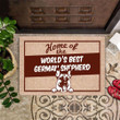 Home Of The World's Best German Shepherd Doormat Home Decor Gift For Dog Lover - Pfyshop.com