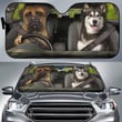 Dogs Auto Sun Shade Dog Windshield Funny Car Accessories
