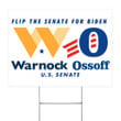 Warnock Ossoff Yard Sign U.S Senate Flip The Senate For Biden Sign Funny Political Lawn Decor