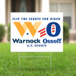 Warnock Ossoff Yard Sign U.S Senate Flip The Senate For Biden Sign Funny Political Lawn Decor