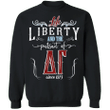 Delta Gamma Sweatshirt Comfort Color Life Liberty And The Pursuit Of 1873 Delta Gamma Merch - Pfyshop.com