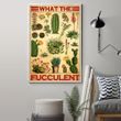 Cactus What The Fucculent Vintage Poster Funny Poster For Room Gift Idea For Men Guys