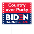 Biden Harris Country Over Party Yard Sign Vote Joe Biden For President 2021 Sign Decor