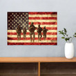 American Soldier USA Flag Poster Vintage Patriotic Home Wall Decor For Living Room