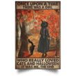 Once Upon A Time There Was A Girl Halloween Poster Switch & Black Cat Thanksgiving Decor