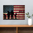 Mom And Dad To Our Children American Flag Poster Old Retro Patriotic Family Poster Wall Decor