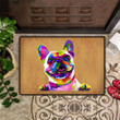 Frenchie Pride Doormat Cute French Bulldog LGBT Color Pride Room Decor Gift Idea