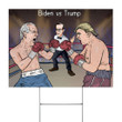 Trump Biden Match Boxing First Presidential Debate Yard Sign Funny 2024 Election Signs Debate