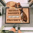 Bullmastiff Hippity Hoppity Get Off My Property Doormat Creative Door Mat New Home Gift Ideas