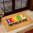IKYFL Popping Up Here Doormat Fun Sayings Welcome Front Door Mat Entry Floor Mat