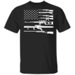 Gun American Flag T-Shirt US Flag W Machine Guns Shirt For Patriots, Gifts For Gun Lovers
