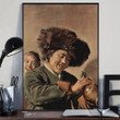 Two Laughing Boys With A Mug of Beer Poster Frans Hals Art Poster For Wall Living Room Decor