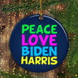 Peace Love Biden Harris Ornament Biden Harris Christmas Ornament Merch Family Xmas Ornament