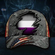 Asexual Flag Hat 3D Print Vintage USA Flag Cap LGBTQA Ace Pride Flag Merch Gift