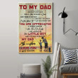 To My Dad You Are Appreciated Poster Daddy Gift From Son Sentimental Father's Day 2021 Idea