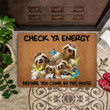 Sloth Check Your Energy Before You Come In This House Doormat Cute Front Door Mat