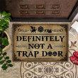 Definitely Not A Trap Door Doormat Vintage Funny Welcome Mat Decorative New House Gift Ideas