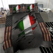 Italy Bedding Set American Flag Comforter Patriotic Italy Vintage Flag Merchandise