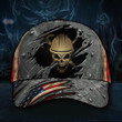 Builder Skull Trucker Hat 3D American Flag Cap Patriotic Gift For Builders