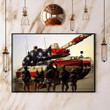 US Soldiers Military Tank Poster Honor US Historical Independence Day Poster Wall Decorative