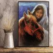Horse With Jesus Poster Jesus Christ Print Poster Christian Gift Ideas For Horse Lovers - Pfyshop.com